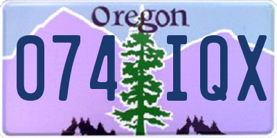 OR license plate 074IQX