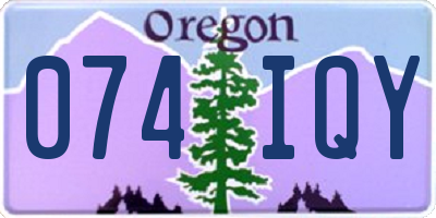 OR license plate 074IQY