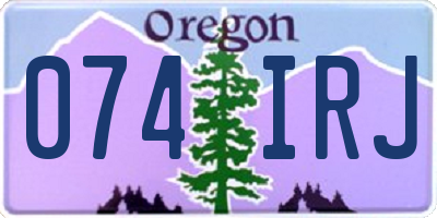 OR license plate 074IRJ
