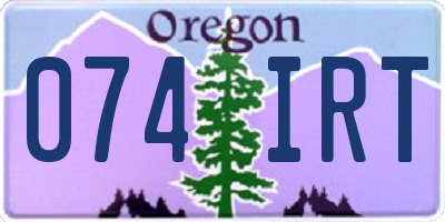 OR license plate 074IRT