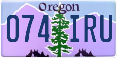 OR license plate 074IRU