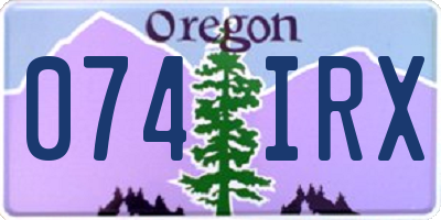 OR license plate 074IRX