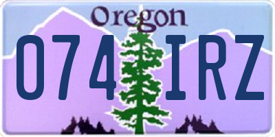 OR license plate 074IRZ
