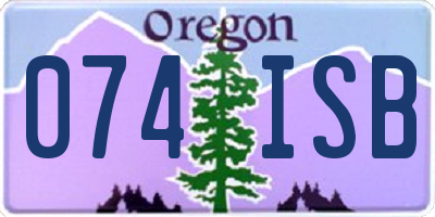 OR license plate 074ISB