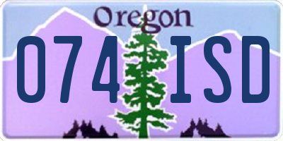 OR license plate 074ISD
