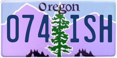 OR license plate 074ISH