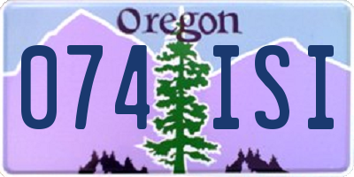 OR license plate 074ISI