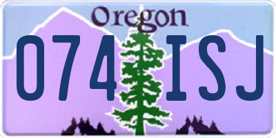 OR license plate 074ISJ