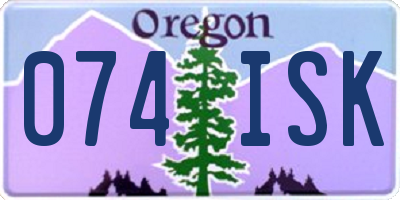 OR license plate 074ISK