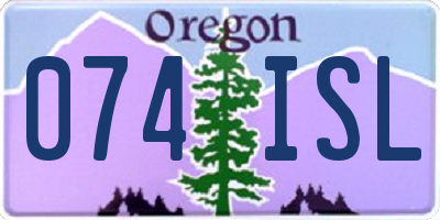 OR license plate 074ISL