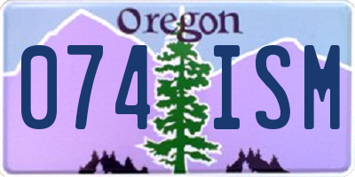 OR license plate 074ISM