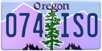 OR license plate 074ISO