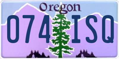 OR license plate 074ISQ