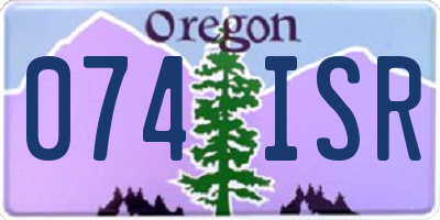 OR license plate 074ISR