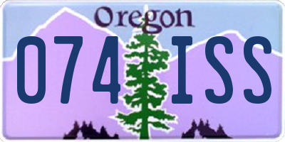 OR license plate 074ISS