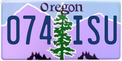 OR license plate 074ISU
