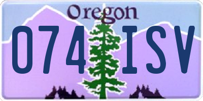 OR license plate 074ISV