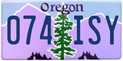 OR license plate 074ISY