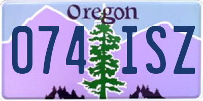 OR license plate 074ISZ