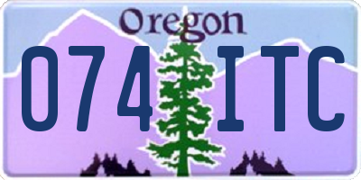 OR license plate 074ITC