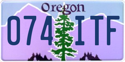 OR license plate 074ITF