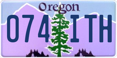 OR license plate 074ITH