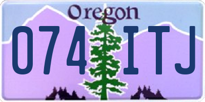 OR license plate 074ITJ