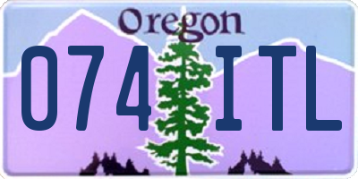 OR license plate 074ITL