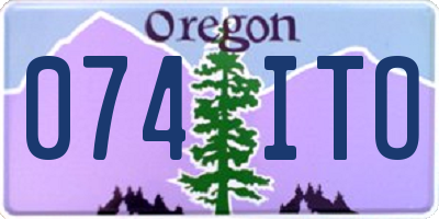 OR license plate 074ITO