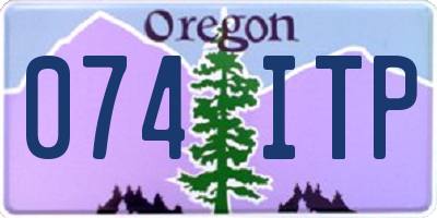 OR license plate 074ITP