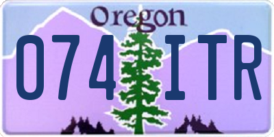 OR license plate 074ITR