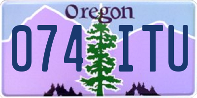 OR license plate 074ITU