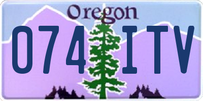 OR license plate 074ITV