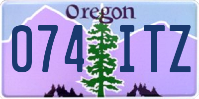 OR license plate 074ITZ