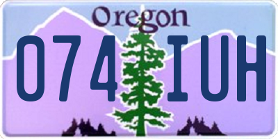 OR license plate 074IUH