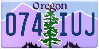 OR license plate 074IUJ