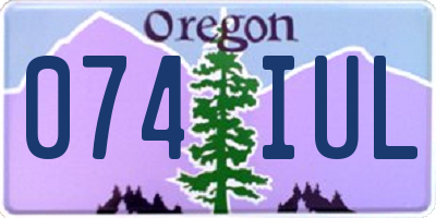 OR license plate 074IUL