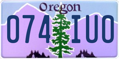 OR license plate 074IUO