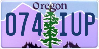 OR license plate 074IUP