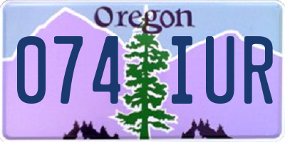 OR license plate 074IUR