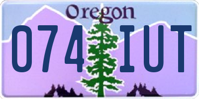 OR license plate 074IUT