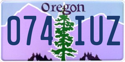 OR license plate 074IUZ