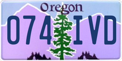 OR license plate 074IVD