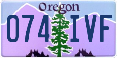 OR license plate 074IVF