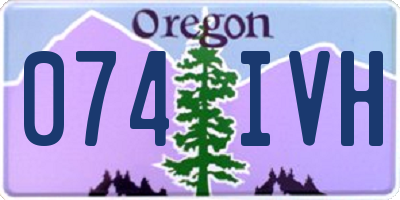 OR license plate 074IVH