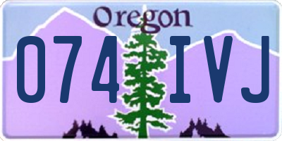 OR license plate 074IVJ