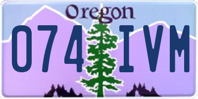 OR license plate 074IVM