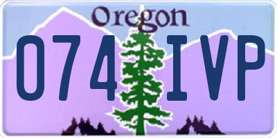 OR license plate 074IVP