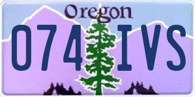 OR license plate 074IVS