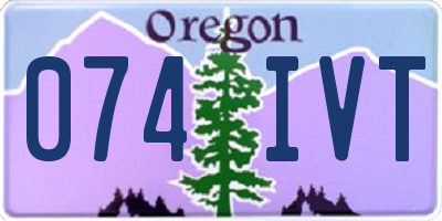 OR license plate 074IVT